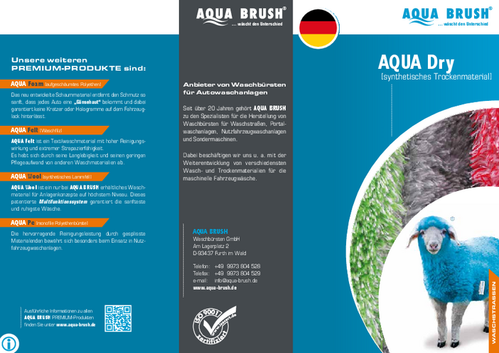 Our product flyer with all details about AQUA Dry can be downloaded as a PDF file.