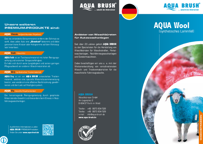 Our product flyer with all details about AQUA Wool can be downloaded as a PDF file.